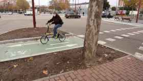 Un carril bici en Valladolid
