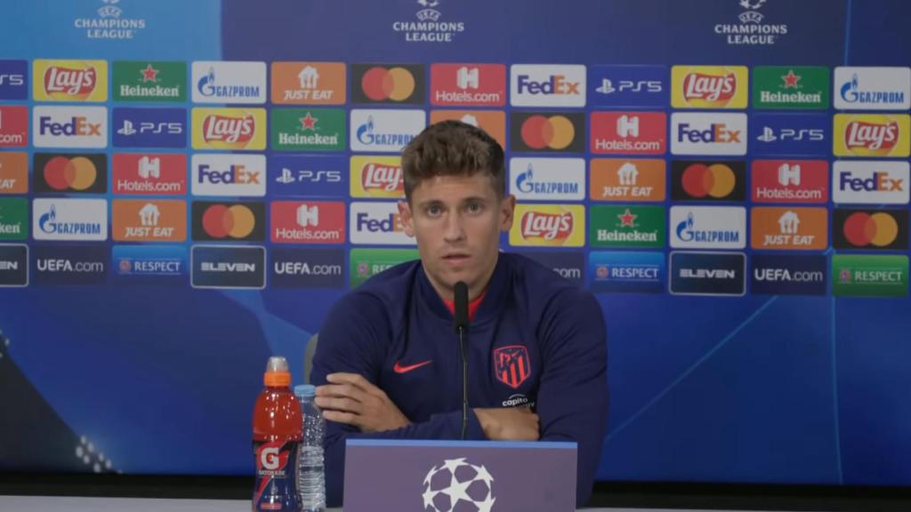 Marcos Llorente, en rueda de prensa.