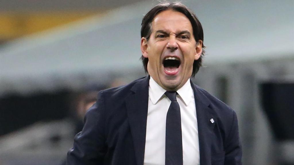 Simone Inzaghi, en un partido del Inter de Milán de la temporada 2021/2022