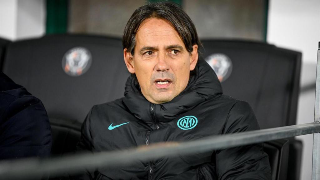 Simone Inzaghi, en un partido del Inter de Milán de la temporada 2021/2022