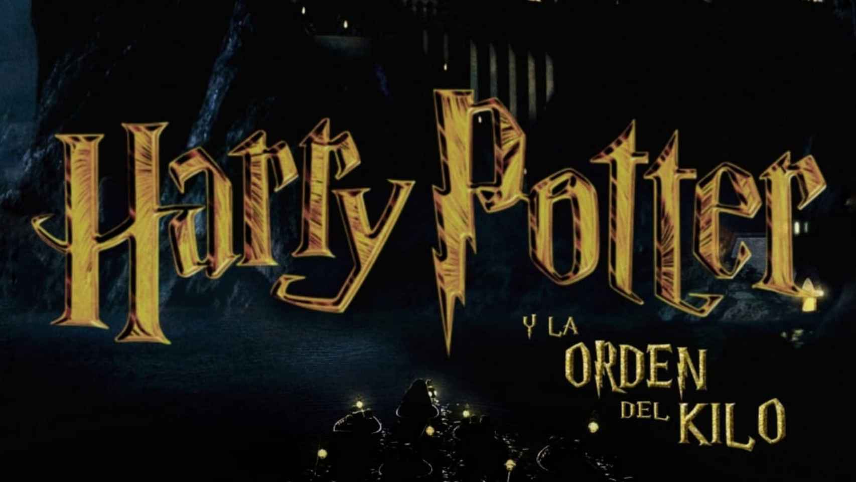Cartel patrocinador de la campaña inspirado en Harry Potter.