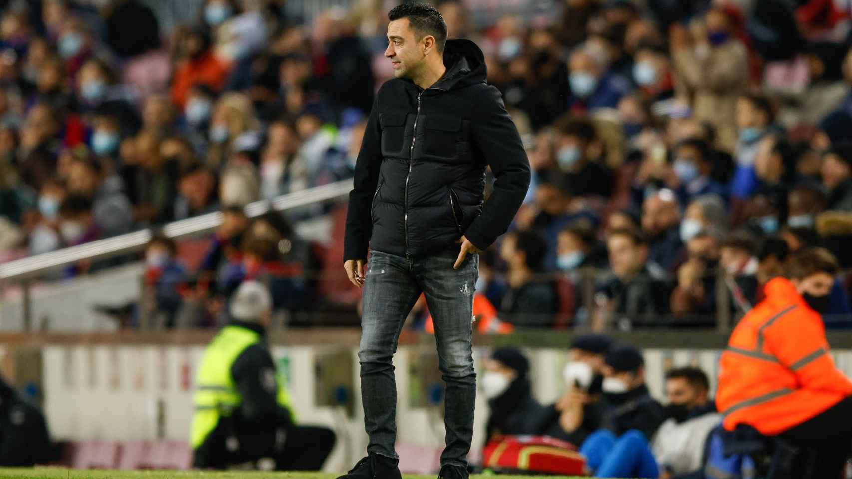 Xavi Hernández, durante un partido del FC Barcelona.