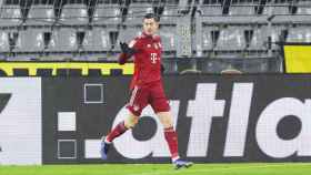 Robert Lewandowski celebra un gol con el Bayern Múnich.