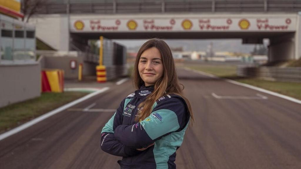 Laura Camps, posando tras una prueba.