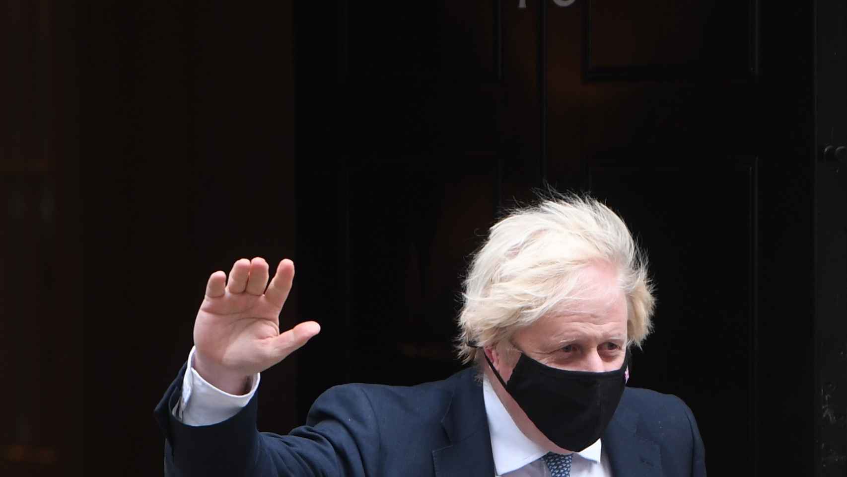 Boris Johnson, este miércoles al salir de su residencia.