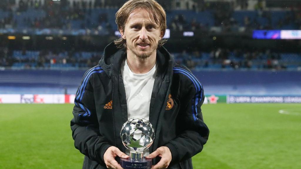 Luka Modric, tras ganar el MVP de un partido del Real Madrid en la Champions en la temporada 2021/2022
