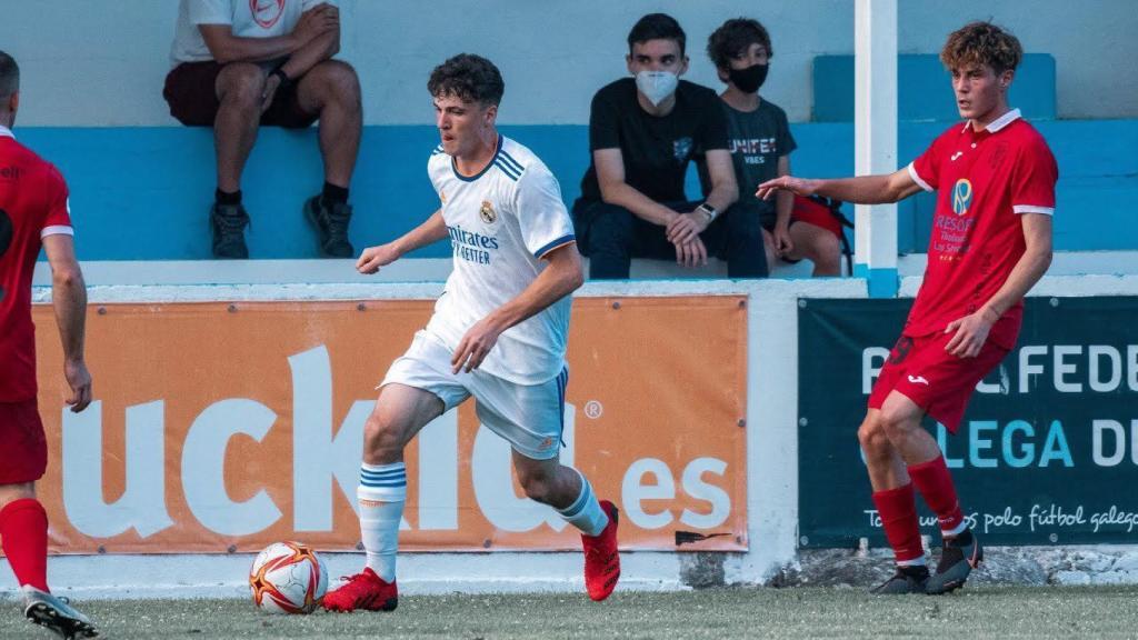 Alejandro Jiménez durante un partido de esta temporada con el Real Madrid