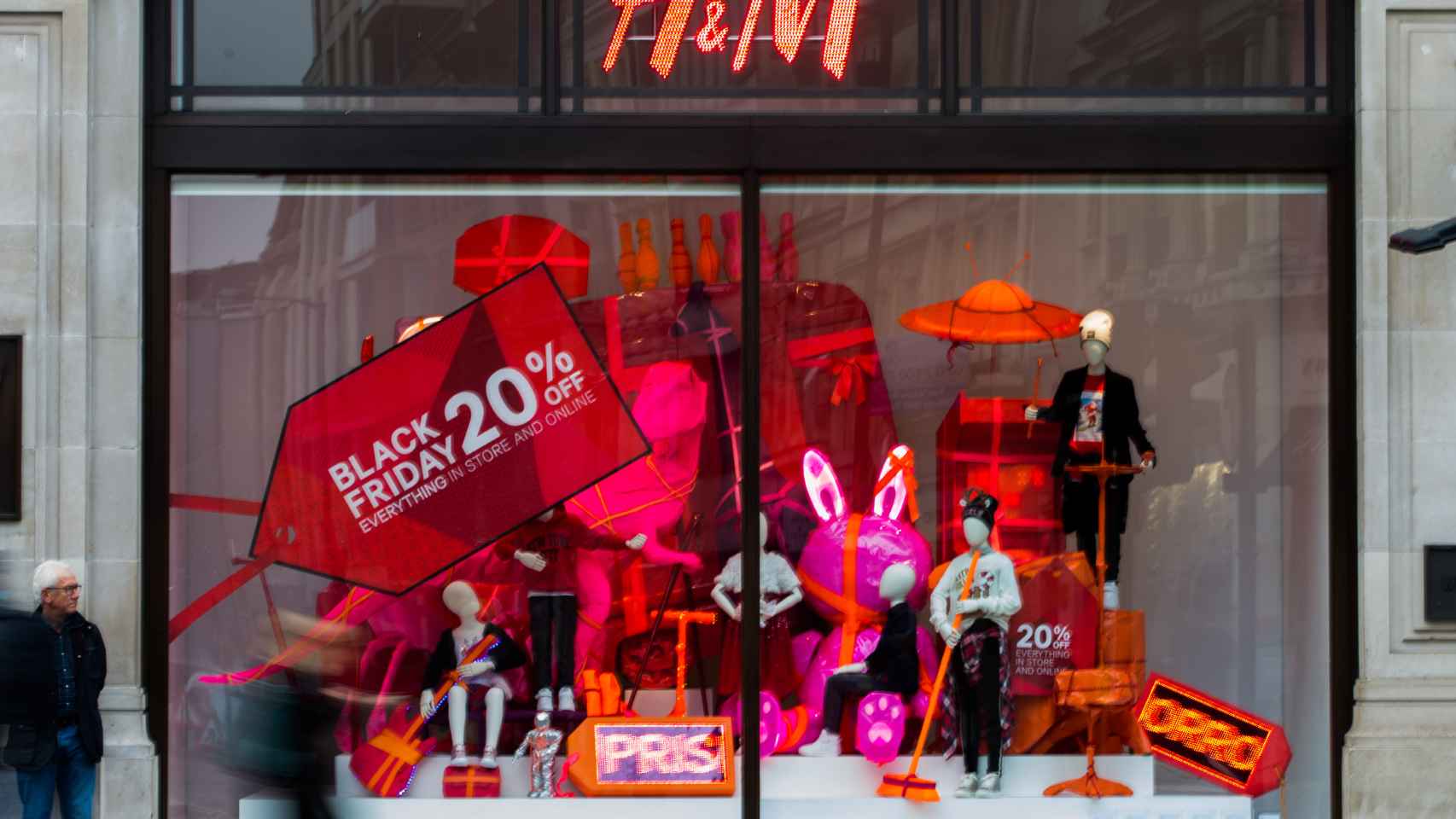 Uno de los escaparates de H&M en Londres.