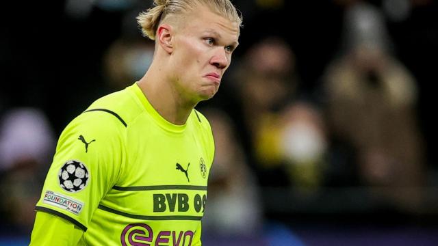 Erling Haaland, durante un partido con el Borussia Dortmund.