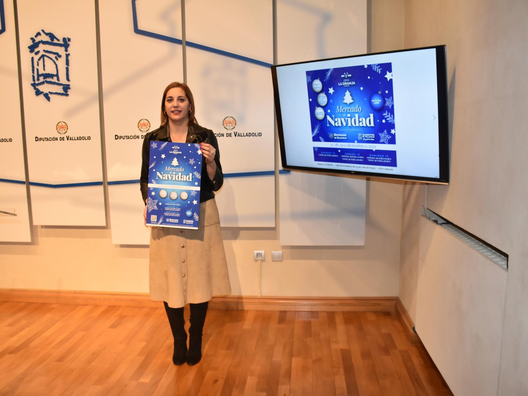 Inmaculada Toledano durante la presentación del I Mercado de Navidad Alimentos de Valladolid