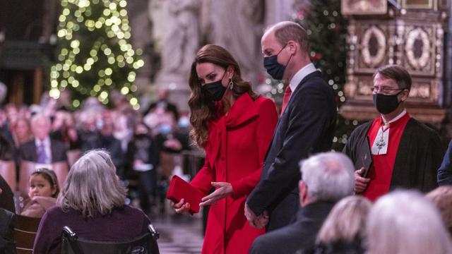 Kate Middleton y el príncipe Guillermo en el concierto de villancicos organizado por la duquesa de Cambridge.