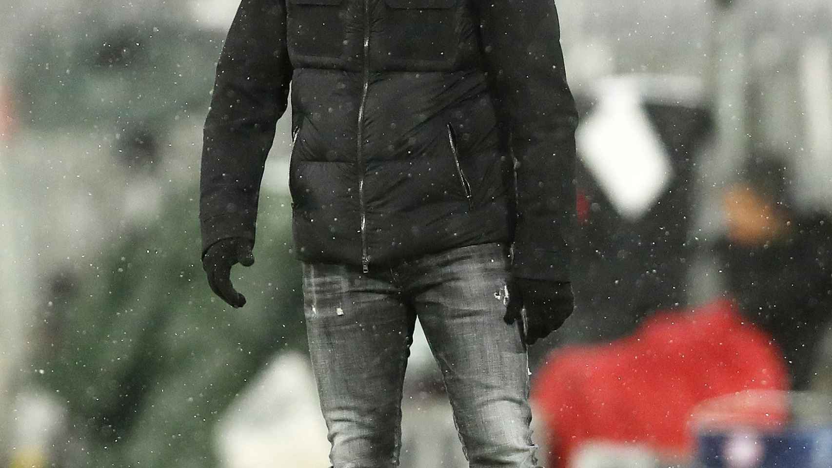 Xavi Hernández, durante el Bayern - Barça.
