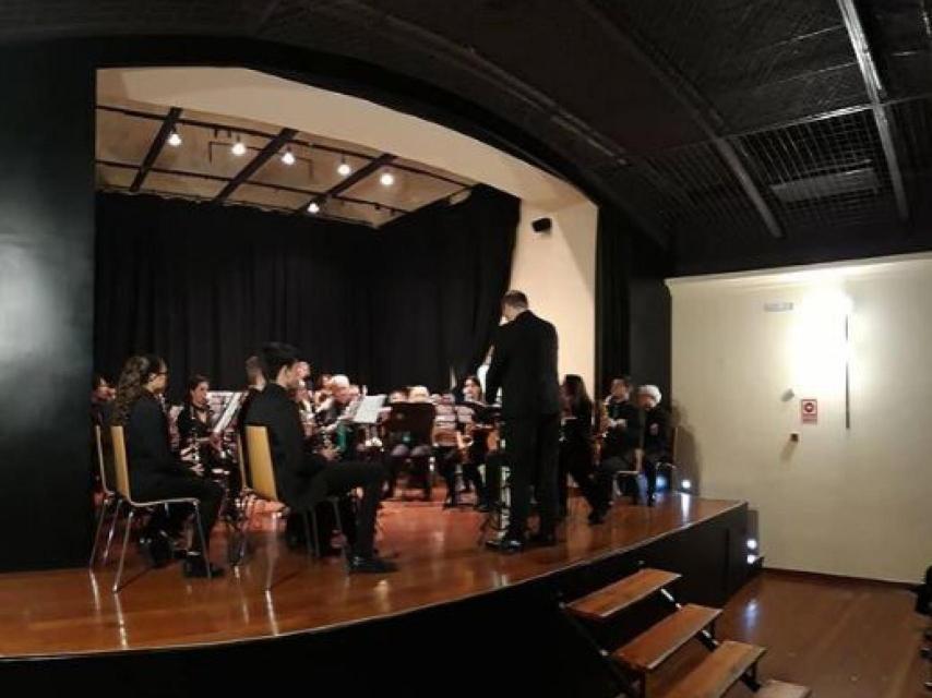 Banda de Música Tomás Bretón, durante un ensayo