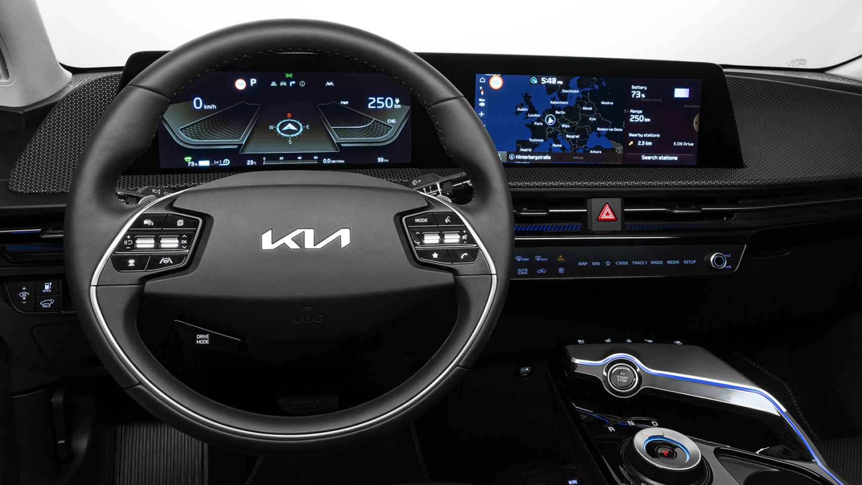 El interior es uno de los aspectos más impactantes del Kia EV6.