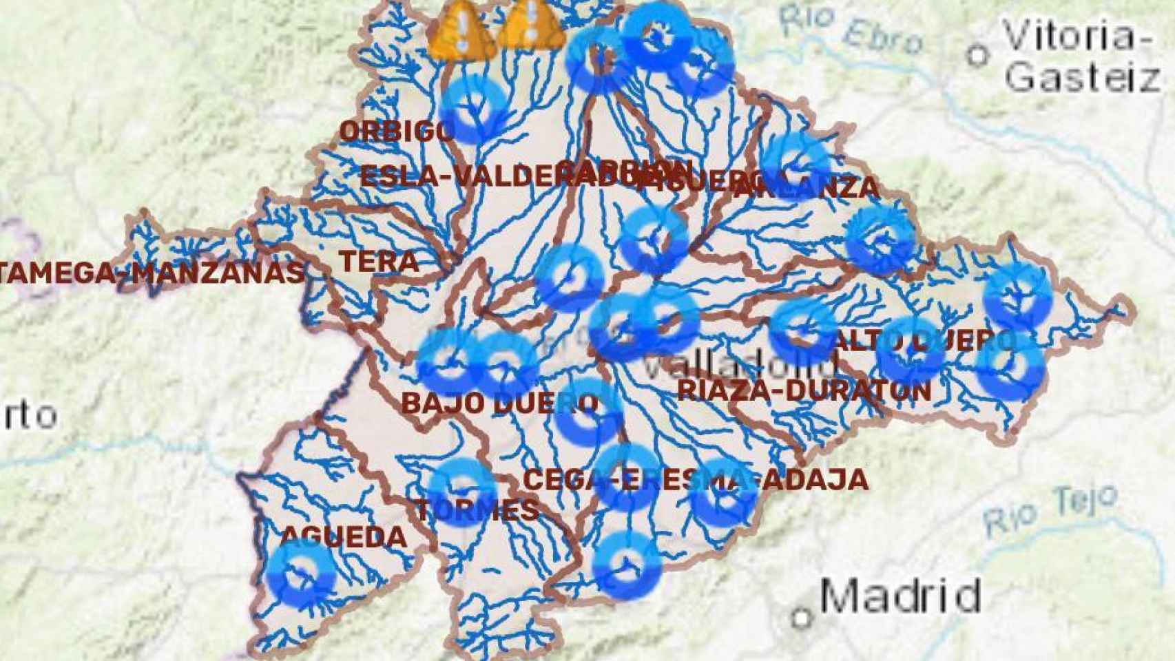 Situación de la cuenca del Duero