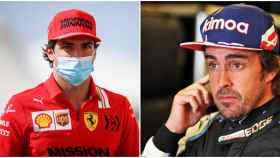 Carlos Sainz y Fernando Alonso en el Gran Premio de Abu Dhabi