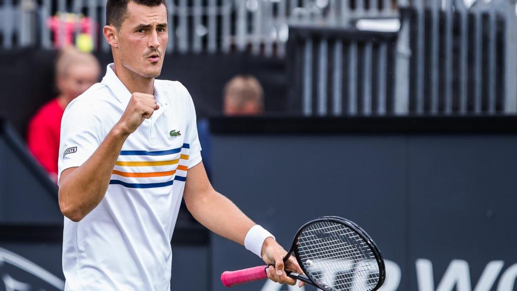 Bernard Tomic celebra una victoria