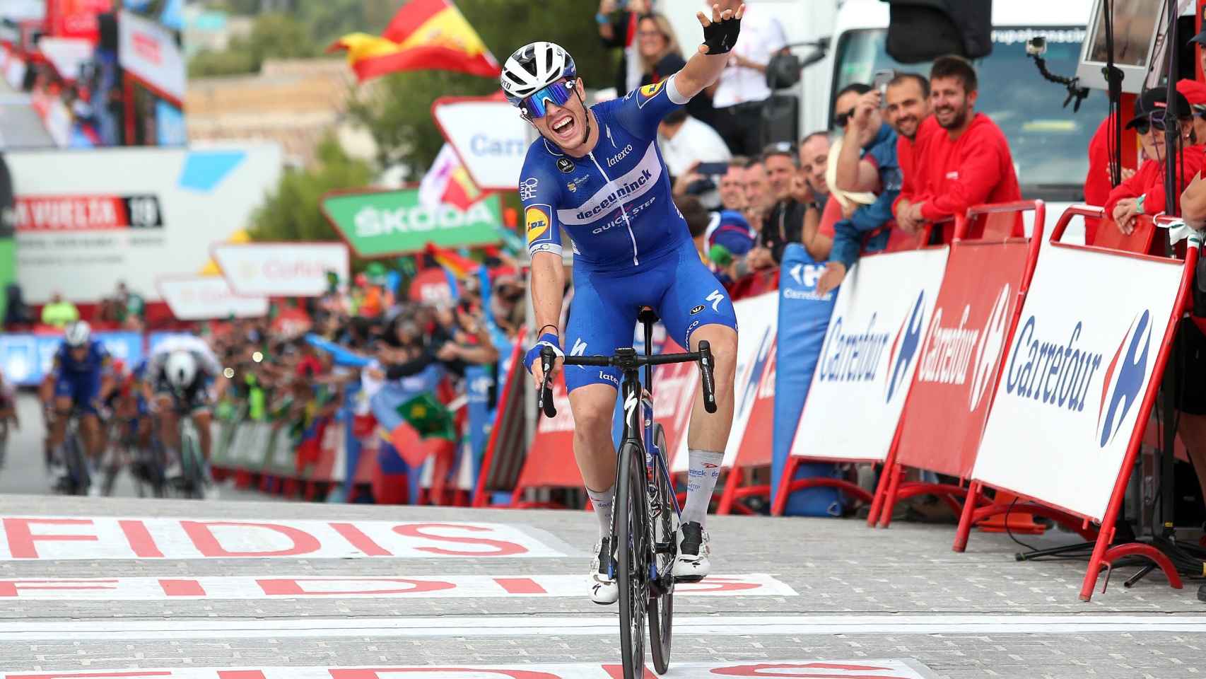 Una etapa de la Vuelta Ciclista a España finalizó en Toledo capital el año 2019.