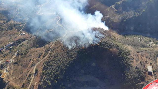 Imagen del incendio en Cártama.