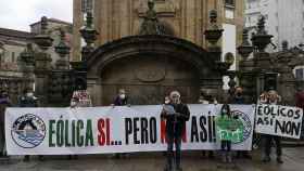 Movilización en Pontevedra convocada por la Coordinadora Eólica Así Non