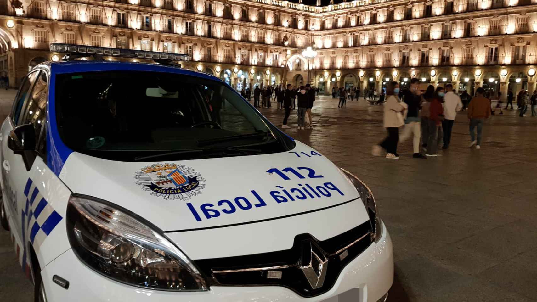Policía Municipal de Salamanca en la Plaza Mayor