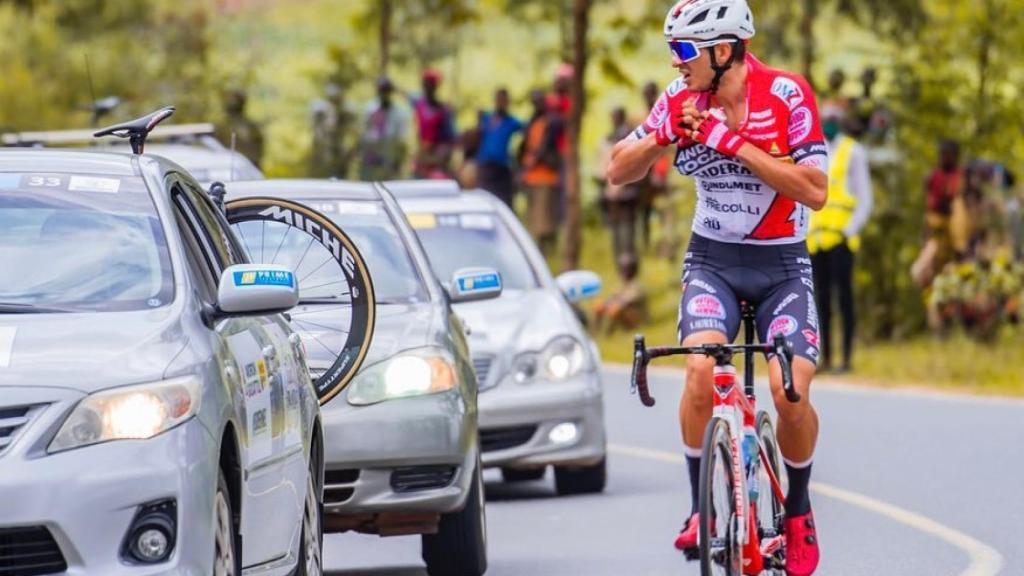 Martí Vigo del Arco durante una carrera con Androni-Giocattoli