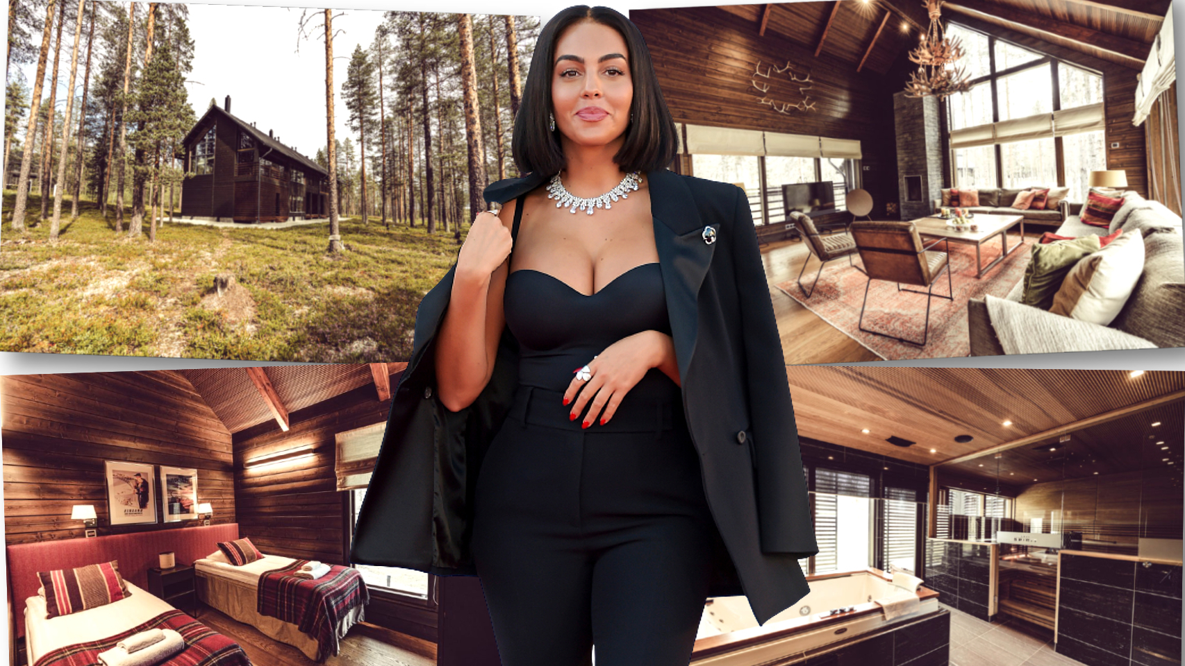 Georgina Rodríguez se encuentra en una lujosa villa de Laponia.