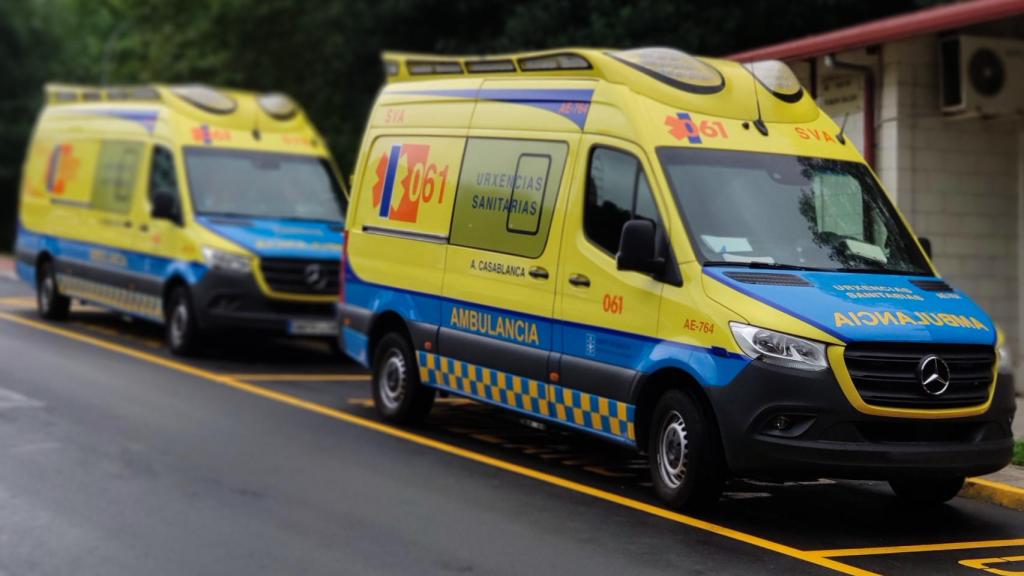 Dos ambulancias del servicio de Urgencias de la sanidad gallega.