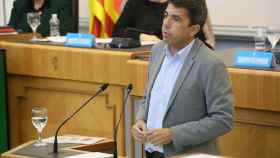 El presidente de la Diputacion, Carlos Mazón, en el pleno de ayer.