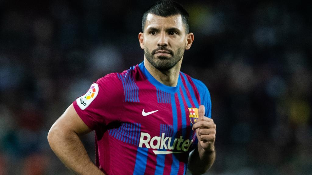 Sergio 'Kun' Agüero, en un partido del FC Barcelona de la temporada 2021/2022