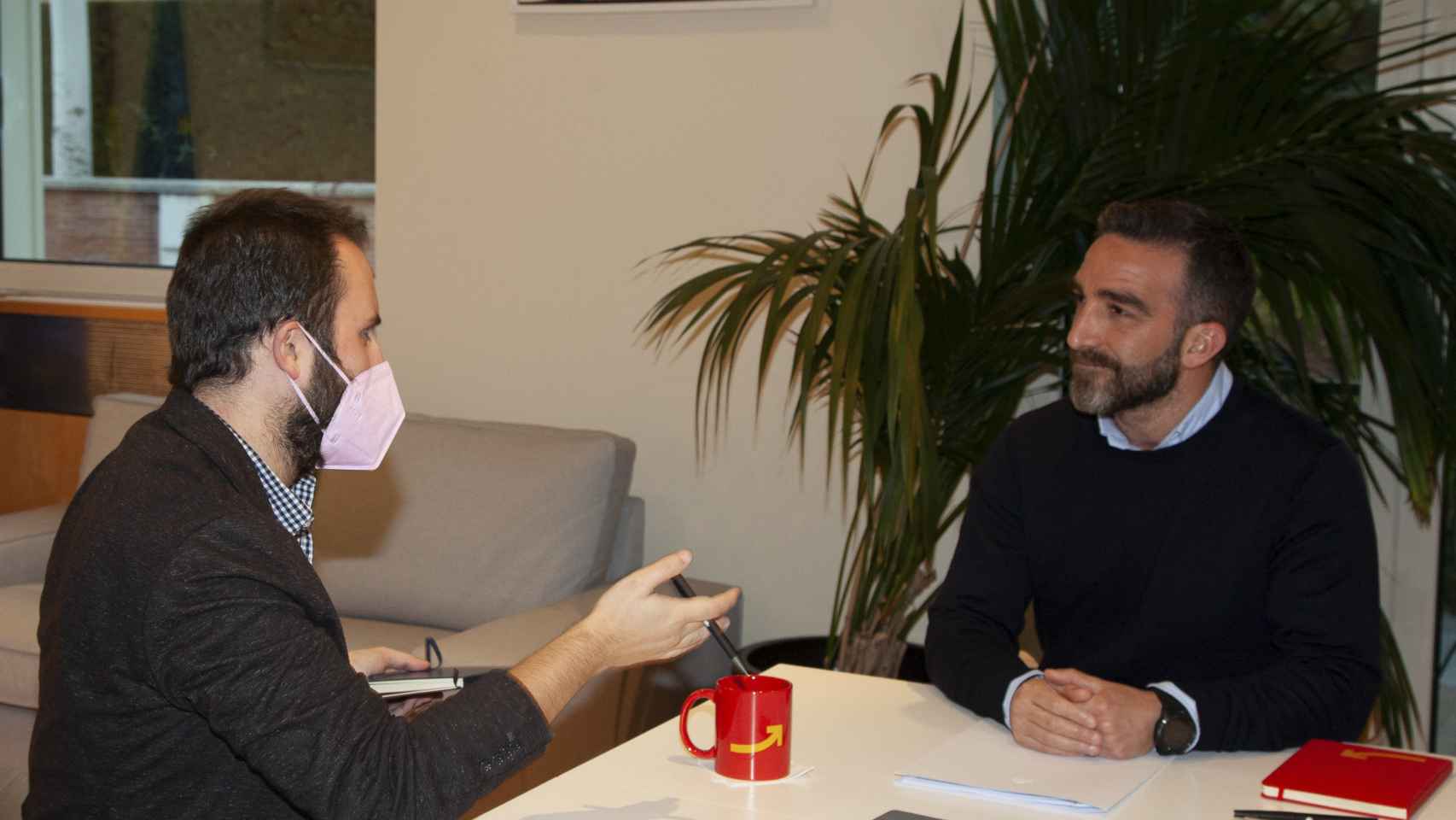 Francisco Polo, Alto Comisionado para España Nación Emprendedora, durante la entrevista con el subdirector de D+I, Alberto Iglesias Fraga. Foto: Mila Lafuente