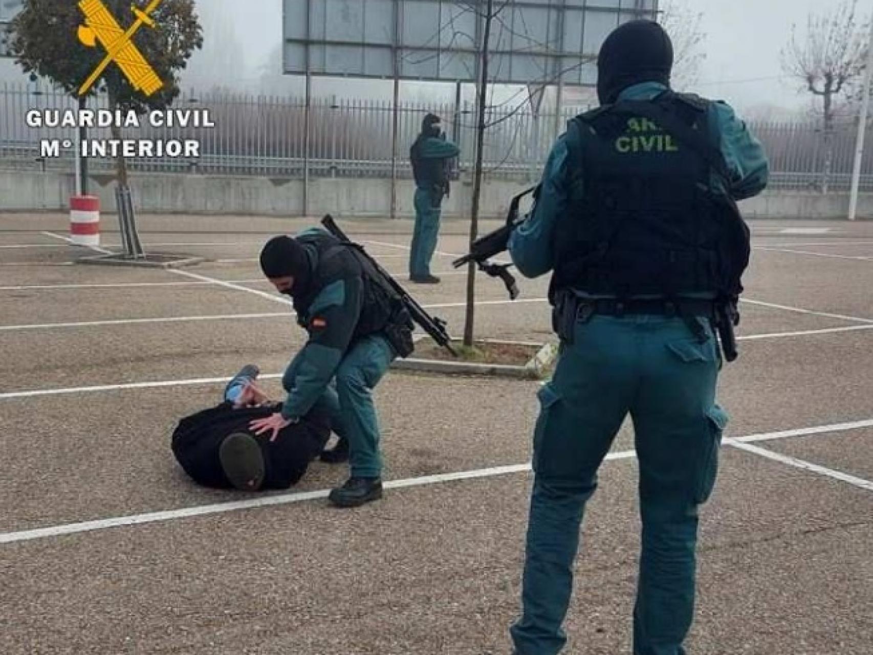 Imagen del simulacro de atentado