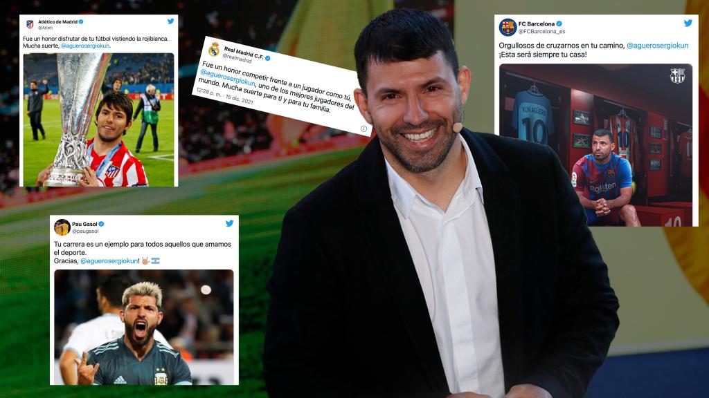 Los mensajes de despedida para Kun Agüero