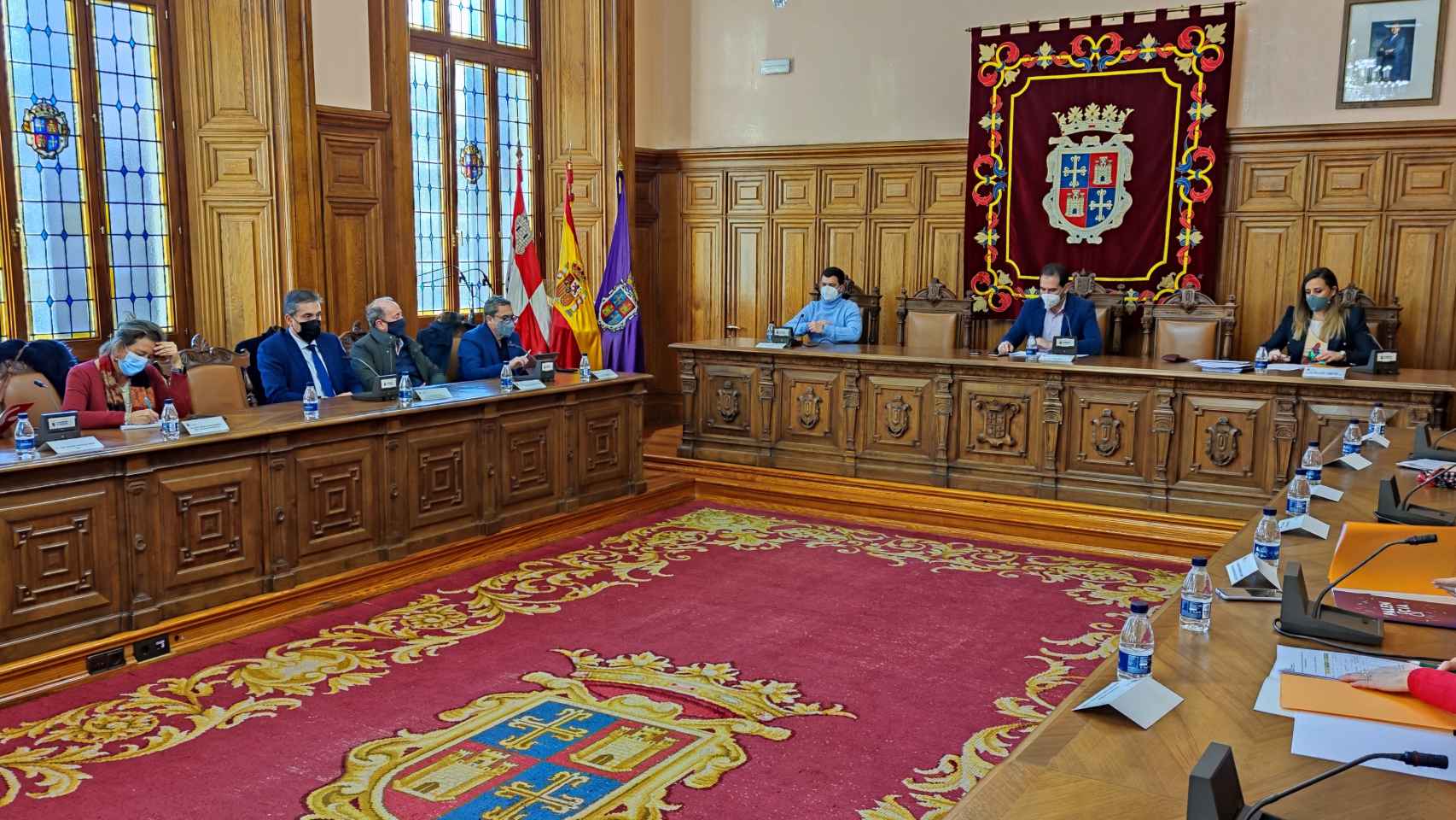 Reunión en el Ayuntamiento de Palencia