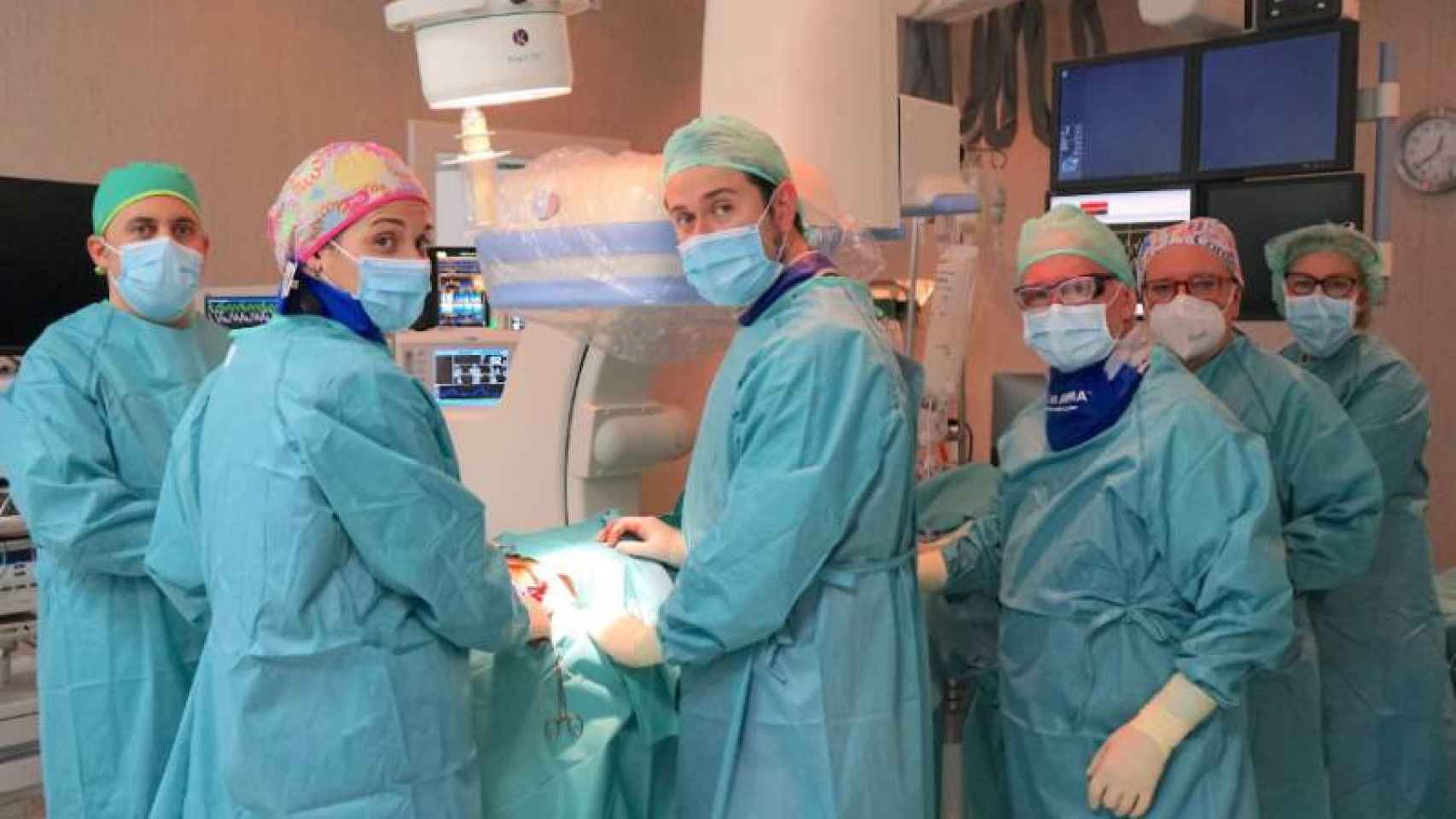 El equipo de cirugía vascular del Hospital Ruber Internacional.