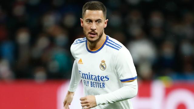 Eden Hazard, en un partido del Real Madrid de la temporada 2021/2022