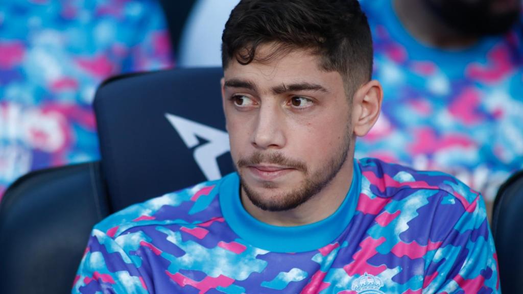 Fede Valverde, en el banquillo del Real Madrid.