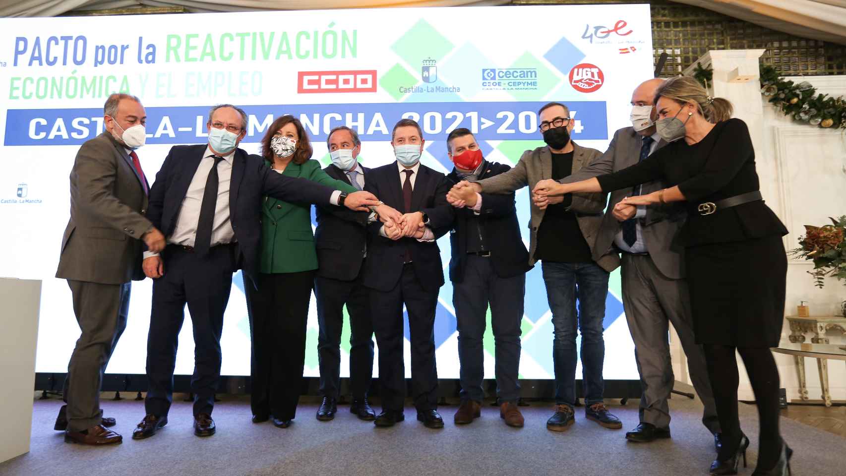 Este miércoles se ha firmado en Toledo el Pacto por la Reactivación Económica y el Empleo de Castilla-La Mancha 2021-2024.