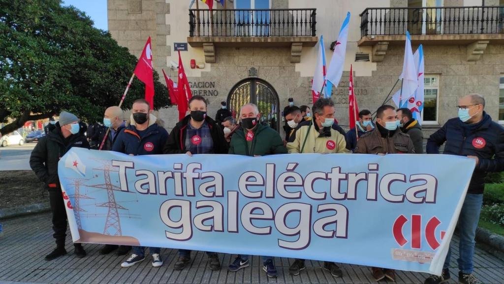 Concentración de delegados de la CIG en A Coruña.