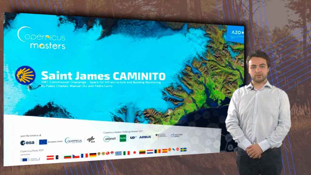 Pablo Chedas durante la presentación de ‘Caminito’ en el certamen europeo Copernicus.