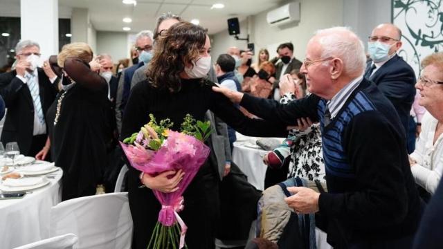 Isabel Díaz Ayuso el pasado viernes en la cena de Navidad del PP de Arganda del Rey.