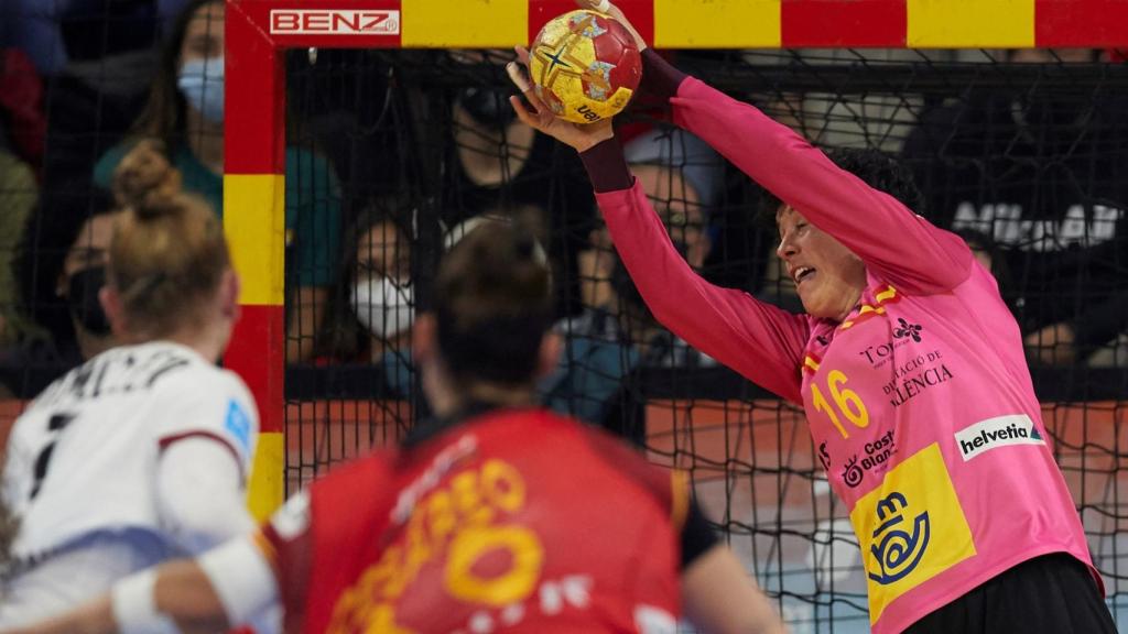 Merche Castellanos, en el partido de cuartos de final contra Alemania