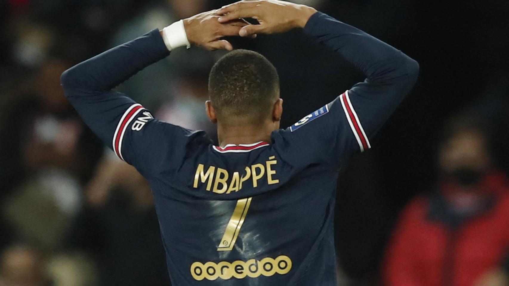 Kylian Mbappé, con el '7' a la espalda