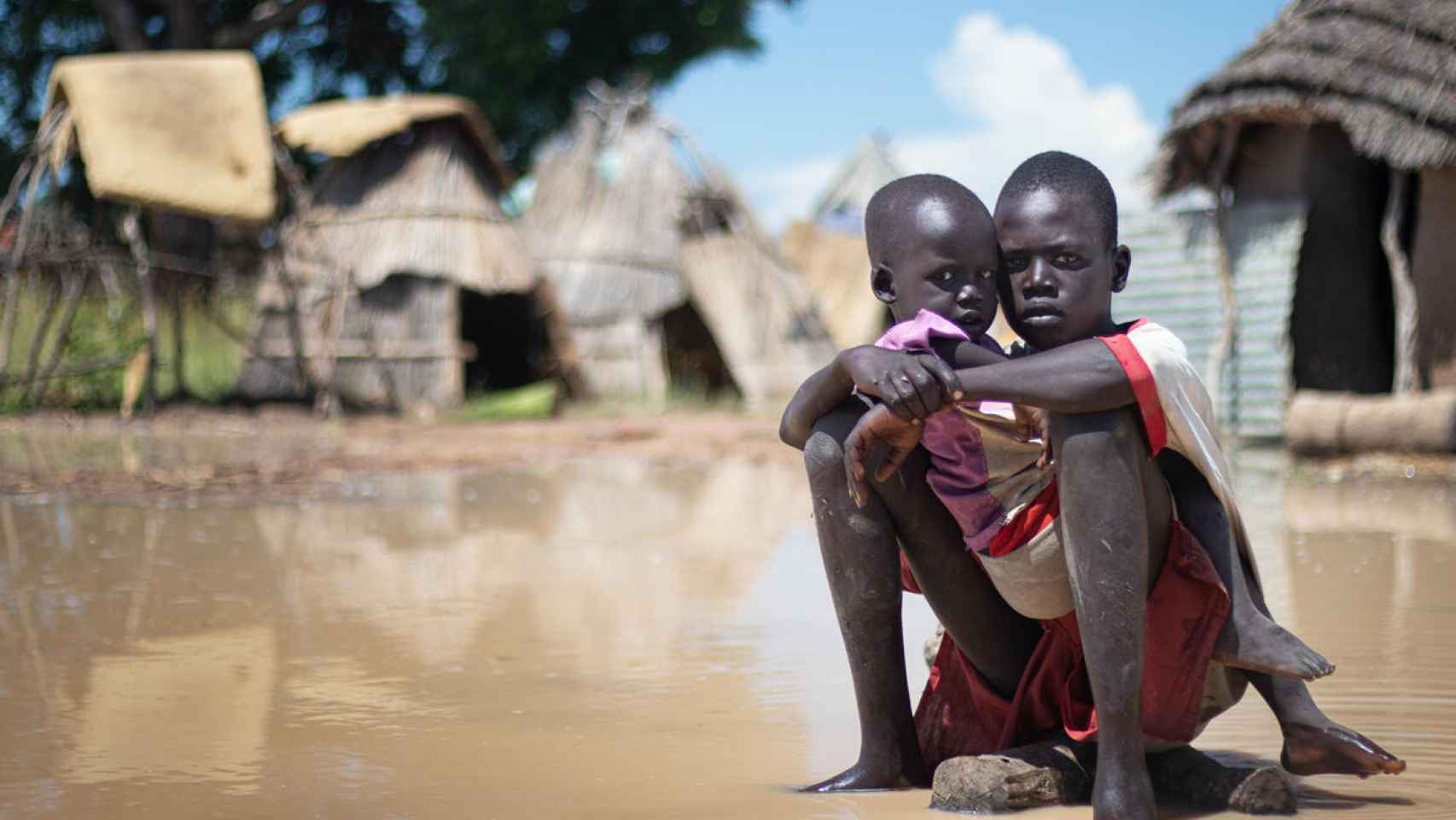 Efectos de las inundaciones en Sudán del Sur.