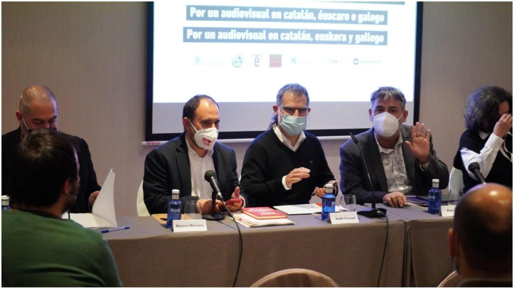 Frente común en Madrid en la defensa del gallego, catalán y vasco en el audiovisual