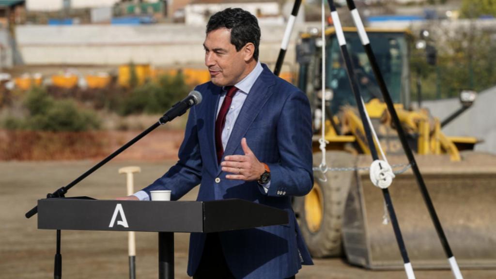 Juanma Moreno,  durante un acto institucional en Málaga.