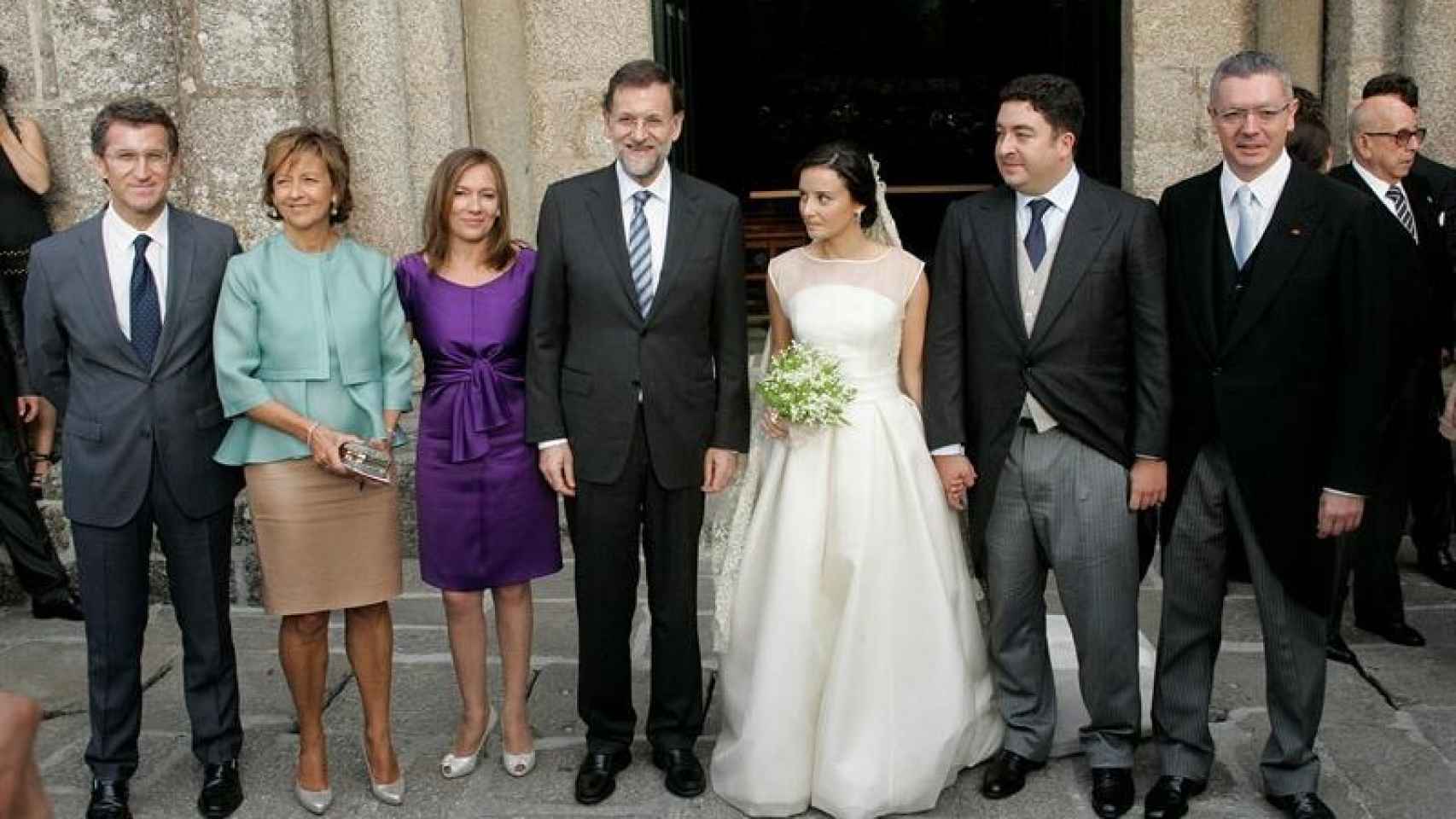 La plana política del PP en la boda de Alberto Ruiz-Gallardón hijo con Teresa Touriñan.