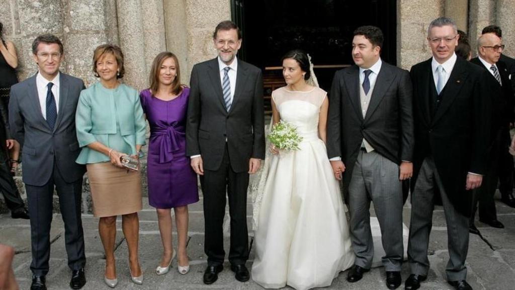 La plana política del PP en la boda de Alberto Ruiz-Gallardón hijo con Teresa Touriñan.