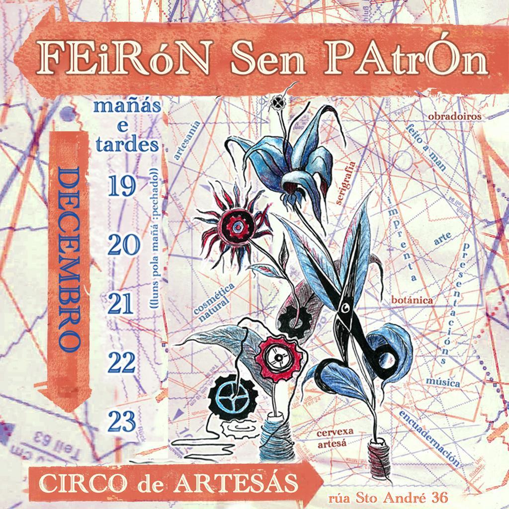 Cartel del Feirón sen Patrón de A Coruña.