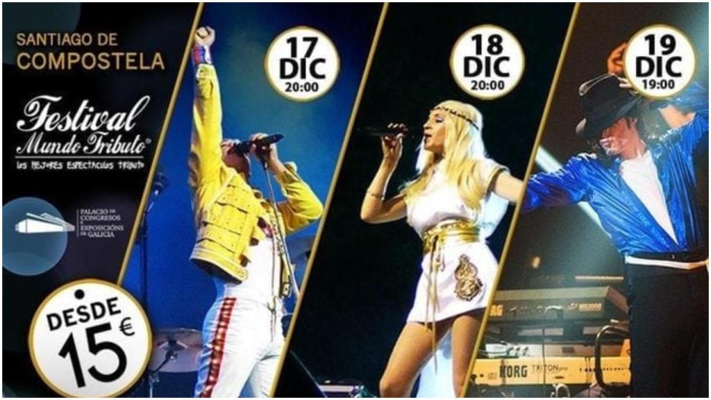 Cartel promocional de Mundo Tributo, previsto para los días 17, 18 y 19 de diciembre